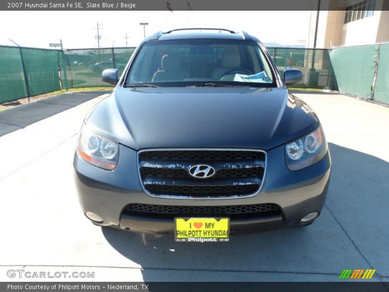Slate Blue / Beige 2007 Hyundai Santa Fe SE