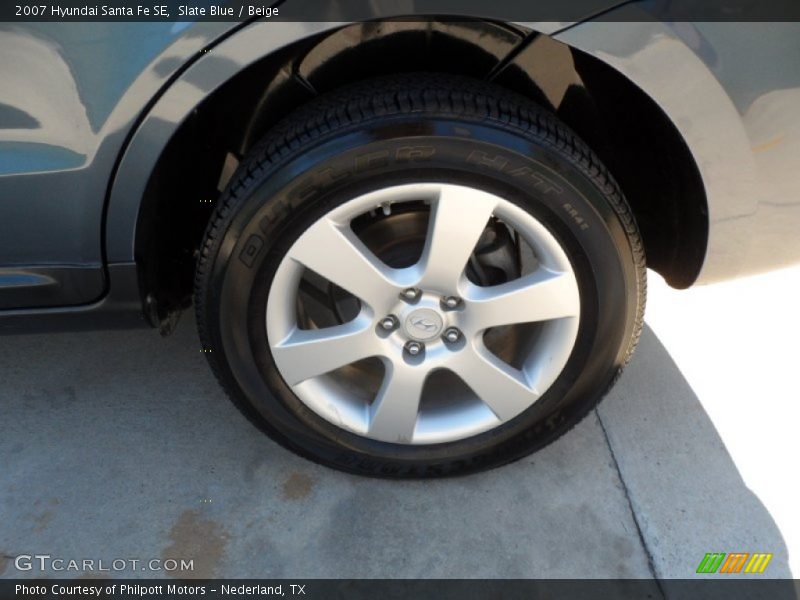 Slate Blue / Beige 2007 Hyundai Santa Fe SE