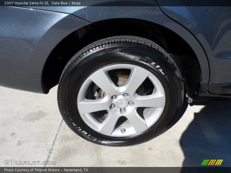 Slate Blue / Beige 2007 Hyundai Santa Fe SE