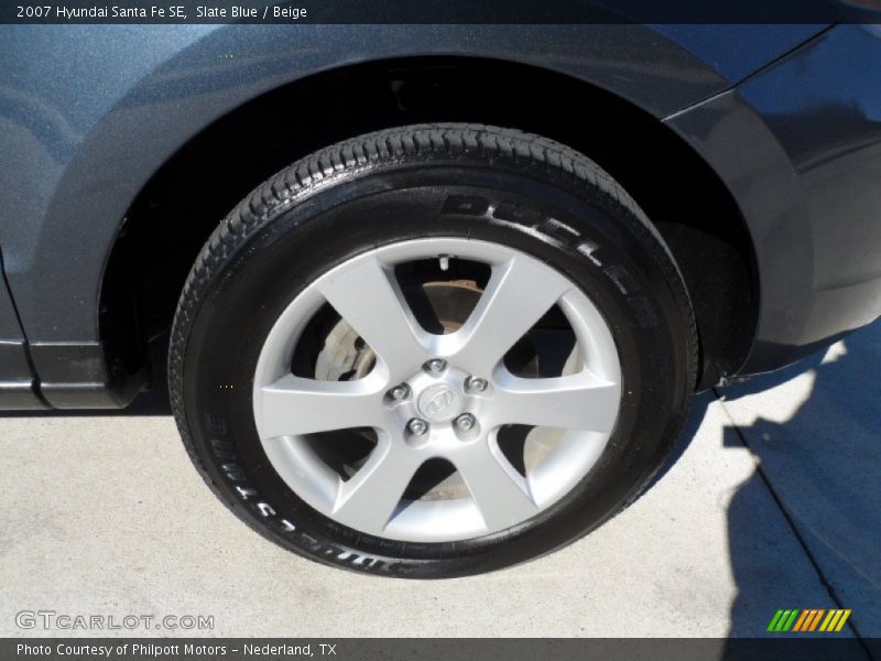 Slate Blue / Beige 2007 Hyundai Santa Fe SE