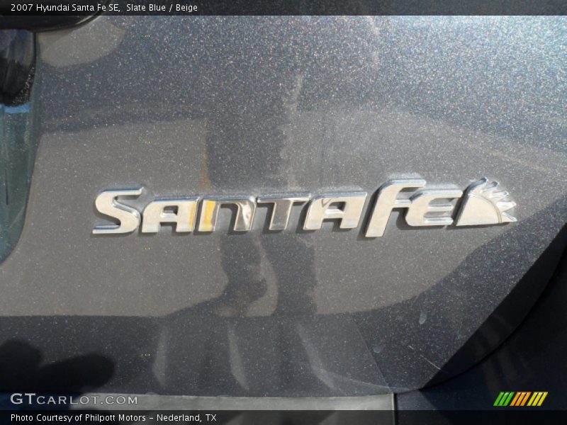 Slate Blue / Beige 2007 Hyundai Santa Fe SE