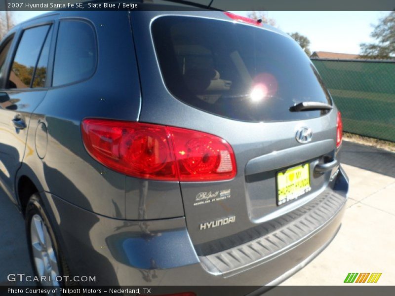 Slate Blue / Beige 2007 Hyundai Santa Fe SE