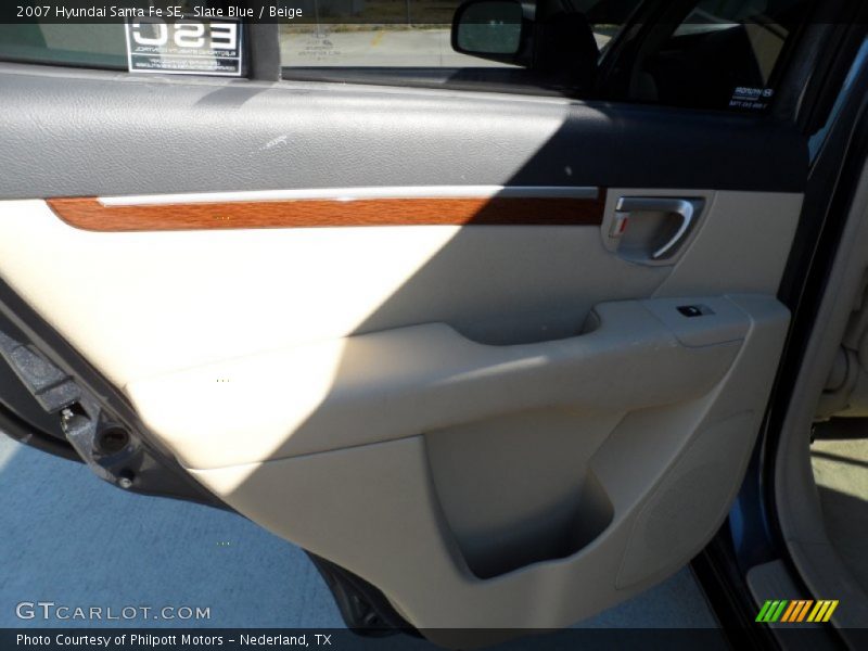 Slate Blue / Beige 2007 Hyundai Santa Fe SE