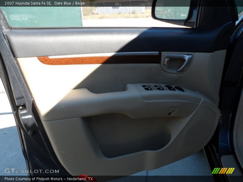 Slate Blue / Beige 2007 Hyundai Santa Fe SE