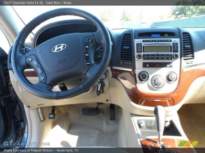 Slate Blue / Beige 2007 Hyundai Santa Fe SE