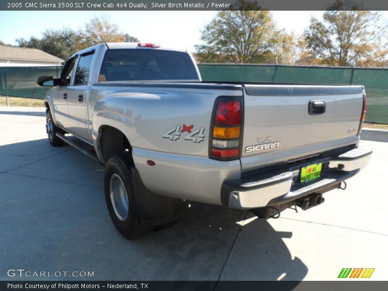 Silver Birch Metallic / Pewter 2005 GMC Sierra 3500 SLT Crew Cab 4x4 Dually