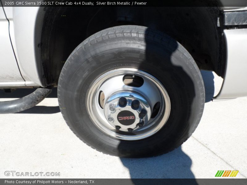 Silver Birch Metallic / Pewter 2005 GMC Sierra 3500 SLT Crew Cab 4x4 Dually