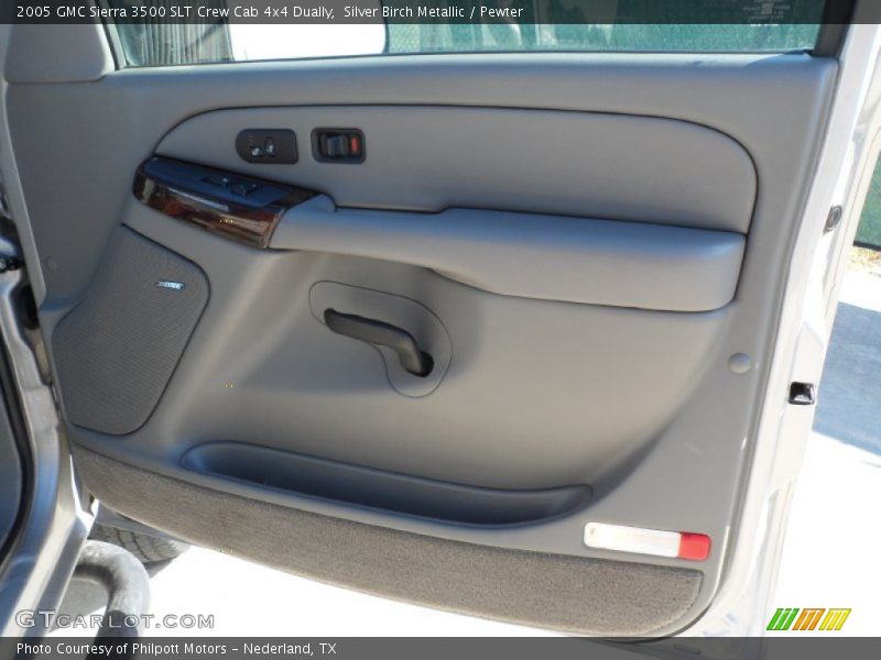 Silver Birch Metallic / Pewter 2005 GMC Sierra 3500 SLT Crew Cab 4x4 Dually