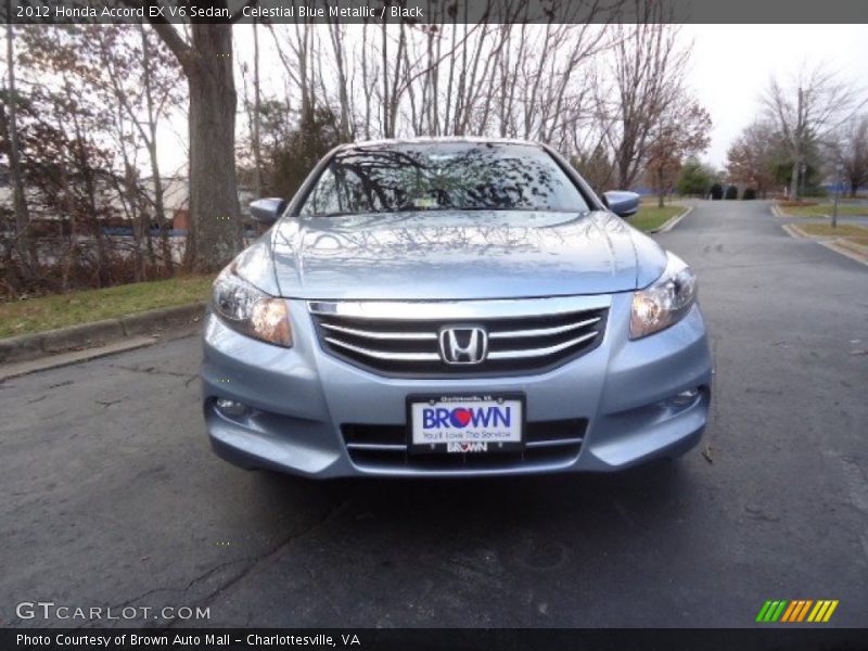 Celestial Blue Metallic / Black 2012 Honda Accord EX V6 Sedan