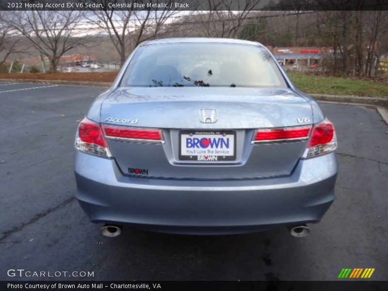 Celestial Blue Metallic / Black 2012 Honda Accord EX V6 Sedan