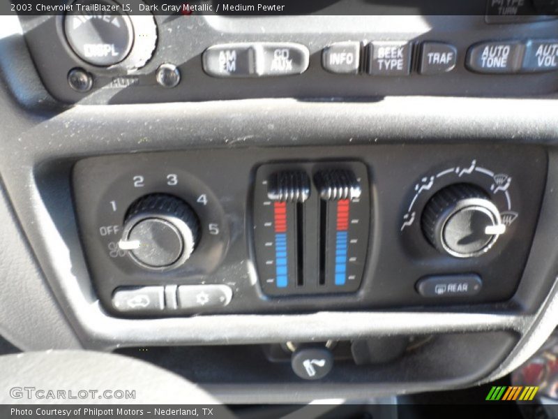 Controls of 2003 TrailBlazer LS