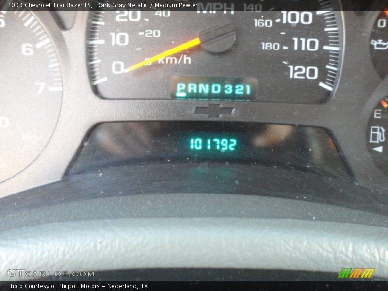 Dark Gray Metallic / Medium Pewter 2003 Chevrolet TrailBlazer LS