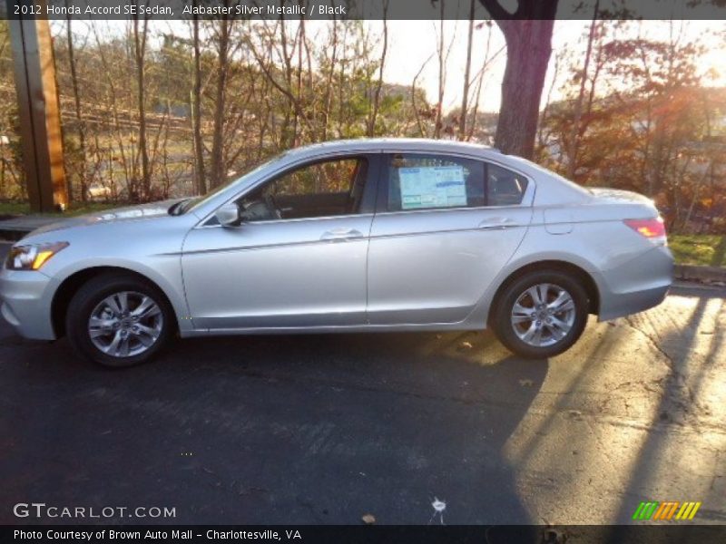 Alabaster Silver Metallic / Black 2012 Honda Accord SE Sedan