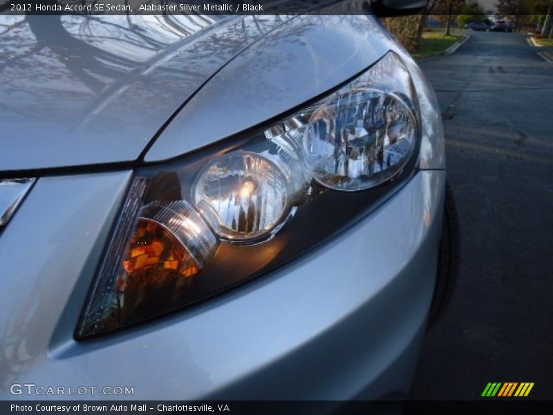 Alabaster Silver Metallic / Black 2012 Honda Accord SE Sedan