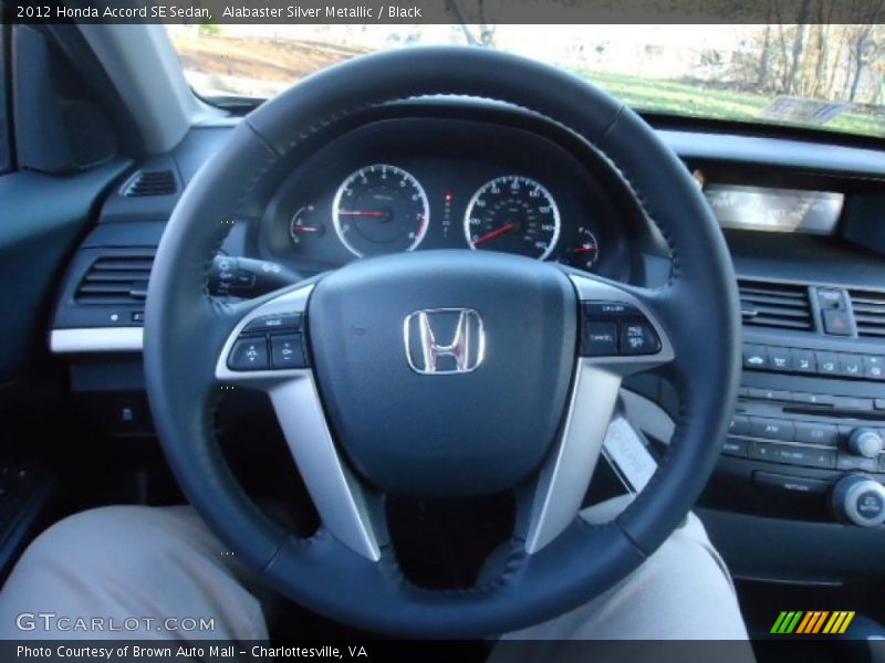 Alabaster Silver Metallic / Black 2012 Honda Accord SE Sedan