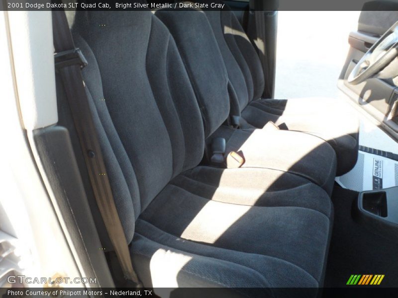 Bright Silver Metallic / Dark Slate Gray 2001 Dodge Dakota SLT Quad Cab