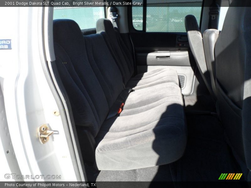 Bright Silver Metallic / Dark Slate Gray 2001 Dodge Dakota SLT Quad Cab