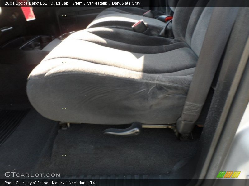 Bright Silver Metallic / Dark Slate Gray 2001 Dodge Dakota SLT Quad Cab