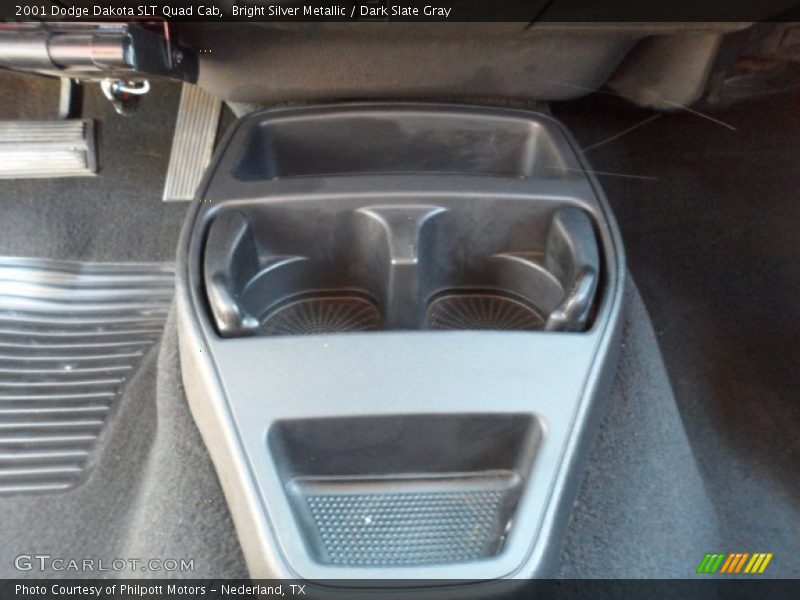 Bright Silver Metallic / Dark Slate Gray 2001 Dodge Dakota SLT Quad Cab