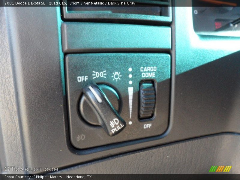 Bright Silver Metallic / Dark Slate Gray 2001 Dodge Dakota SLT Quad Cab