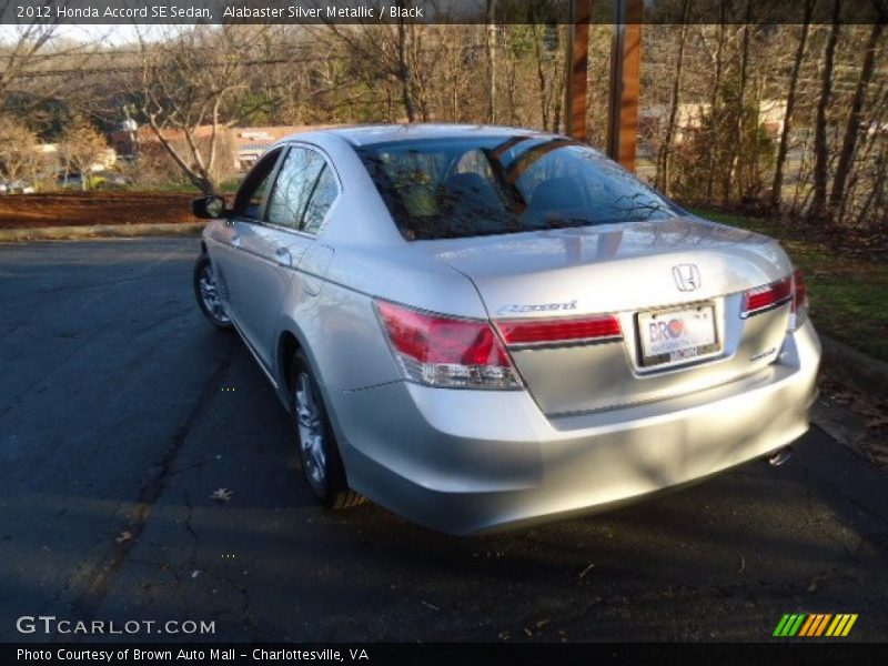 Alabaster Silver Metallic / Black 2012 Honda Accord SE Sedan