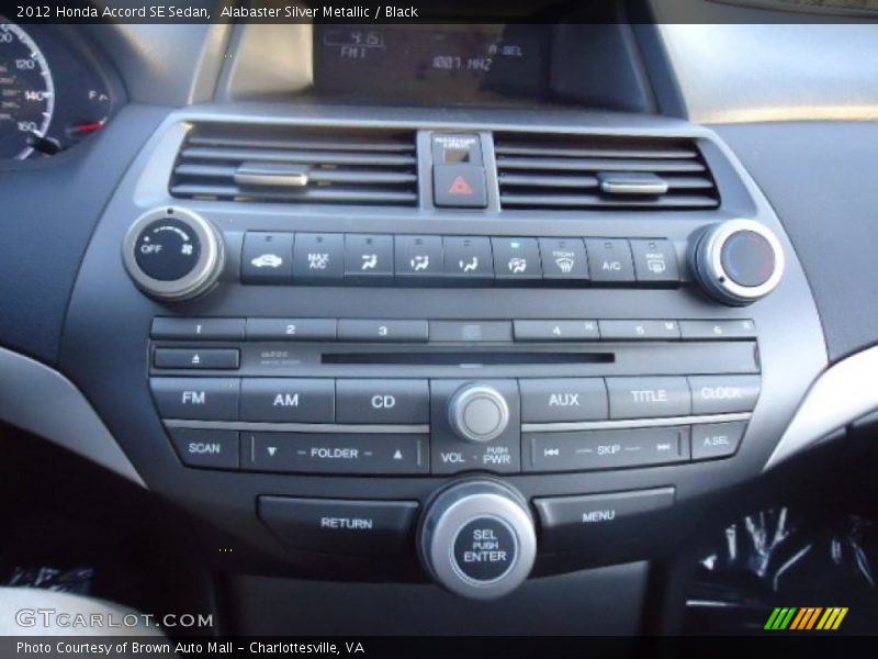 Controls of 2012 Accord SE Sedan