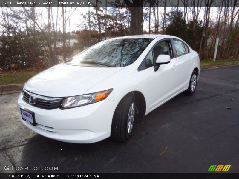 Taffeta White / Gray 2012 Honda Civic LX Sedan