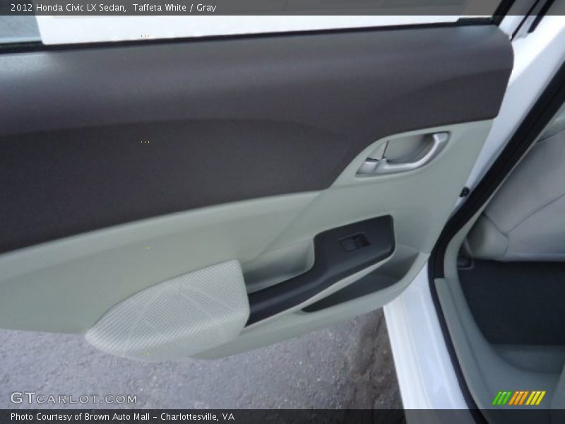 Taffeta White / Gray 2012 Honda Civic LX Sedan