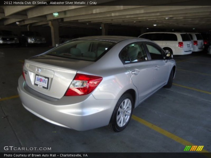 Alabaster Silver Metallic / Gray 2012 Honda Civic EX Sedan