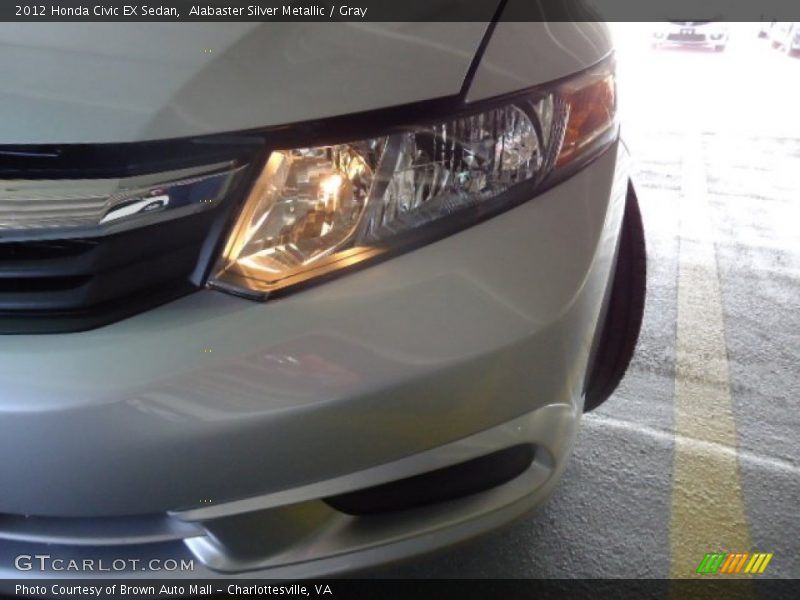 Alabaster Silver Metallic / Gray 2012 Honda Civic EX Sedan