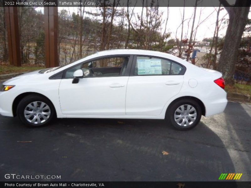 Taffeta White / Gray 2012 Honda Civic LX Sedan