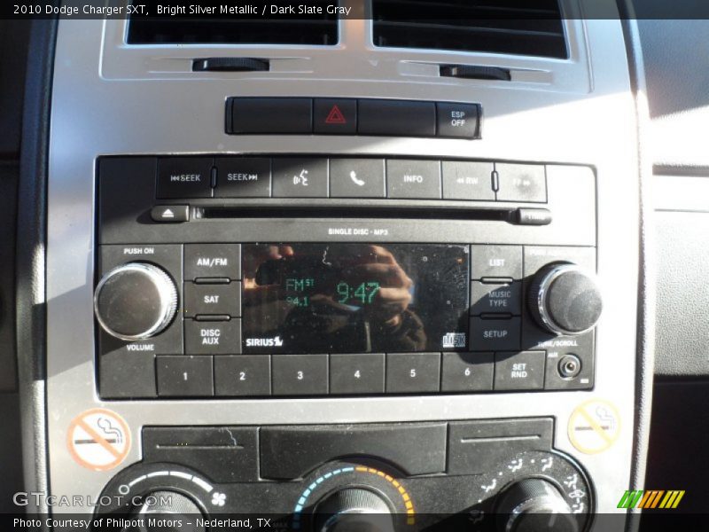 Bright Silver Metallic / Dark Slate Gray 2010 Dodge Charger SXT