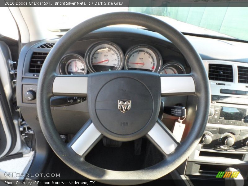 Bright Silver Metallic / Dark Slate Gray 2010 Dodge Charger SXT