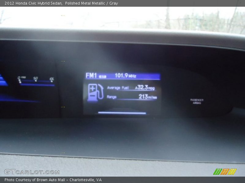 Polished Metal Metallic / Gray 2012 Honda Civic Hybrid Sedan