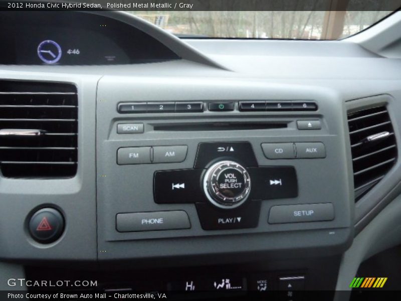 Controls of 2012 Civic Hybrid Sedan