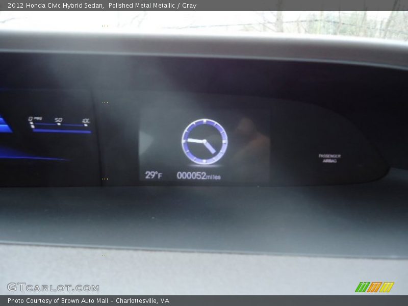 Polished Metal Metallic / Gray 2012 Honda Civic Hybrid Sedan