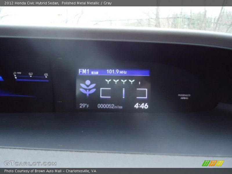 Polished Metal Metallic / Gray 2012 Honda Civic Hybrid Sedan