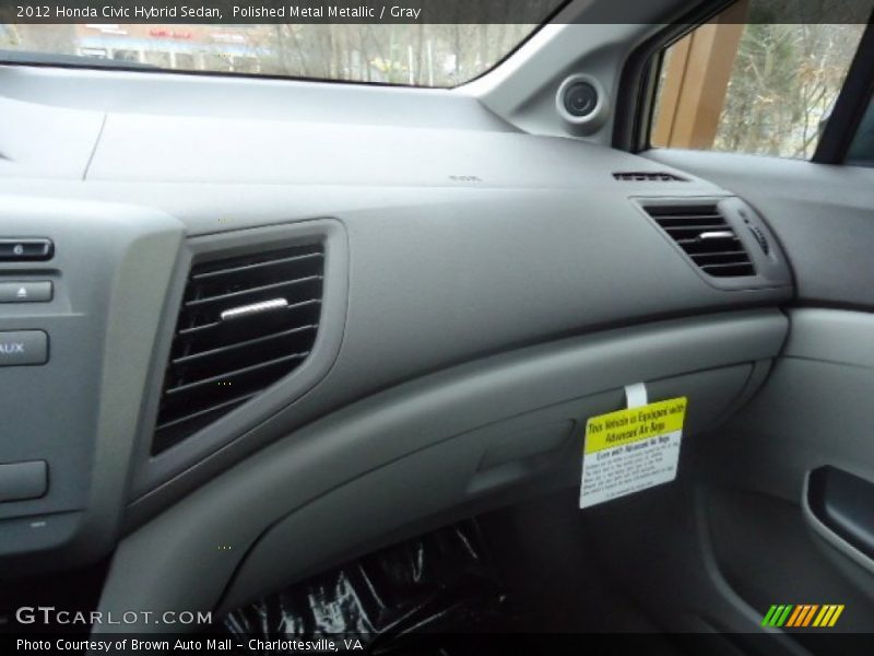 Polished Metal Metallic / Gray 2012 Honda Civic Hybrid Sedan