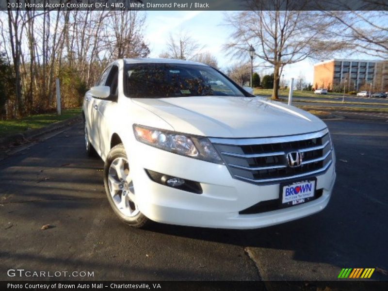 White Diamond Pearl / Black 2012 Honda Accord Crosstour EX-L 4WD