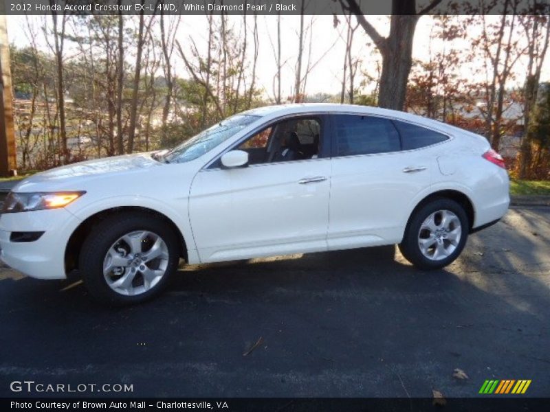 White Diamond Pearl / Black 2012 Honda Accord Crosstour EX-L 4WD