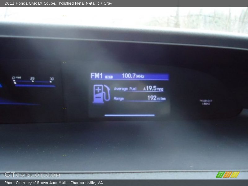 Polished Metal Metallic / Gray 2012 Honda Civic LX Coupe