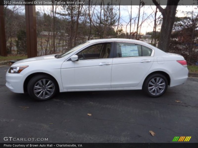 Taffeta White / Ivory 2012 Honda Accord EX V6 Sedan