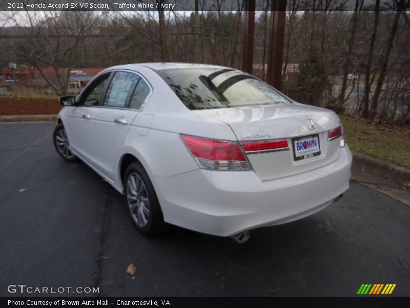 Taffeta White / Ivory 2012 Honda Accord EX V6 Sedan