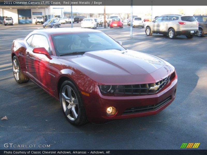 Red Jewel Metallic / Beige 2011 Chevrolet Camaro LT/RS Coupe