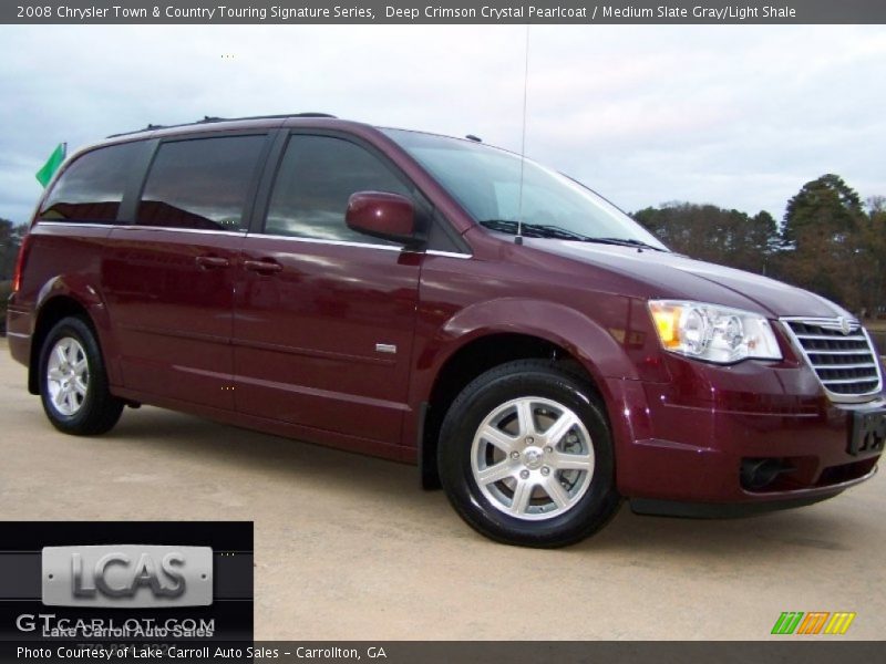 Deep Crimson Crystal Pearlcoat / Medium Slate Gray/Light Shale 2008 Chrysler Town & Country Touring Signature Series