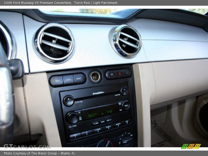 Controls of 2006 Mustang V6 Premium Convertible
