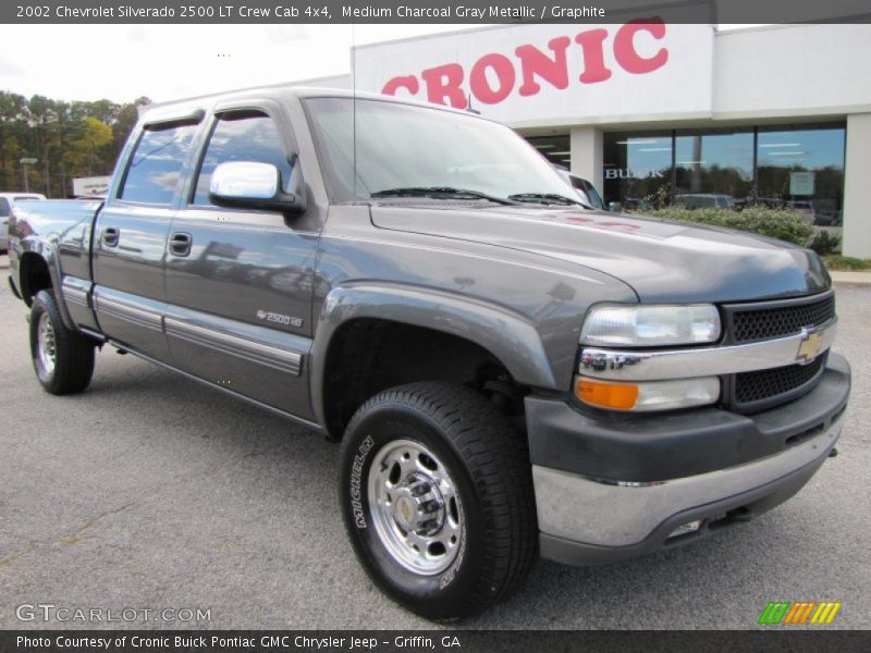 Medium Charcoal Gray Metallic / Graphite 2002 Chevrolet Silverado 2500 LT Crew Cab 4x4