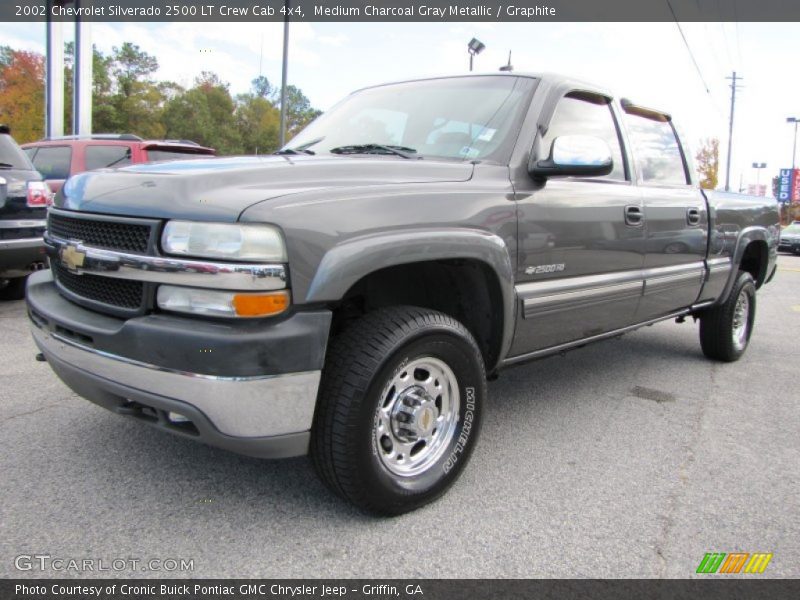 Medium Charcoal Gray Metallic / Graphite 2002 Chevrolet Silverado 2500 LT Crew Cab 4x4