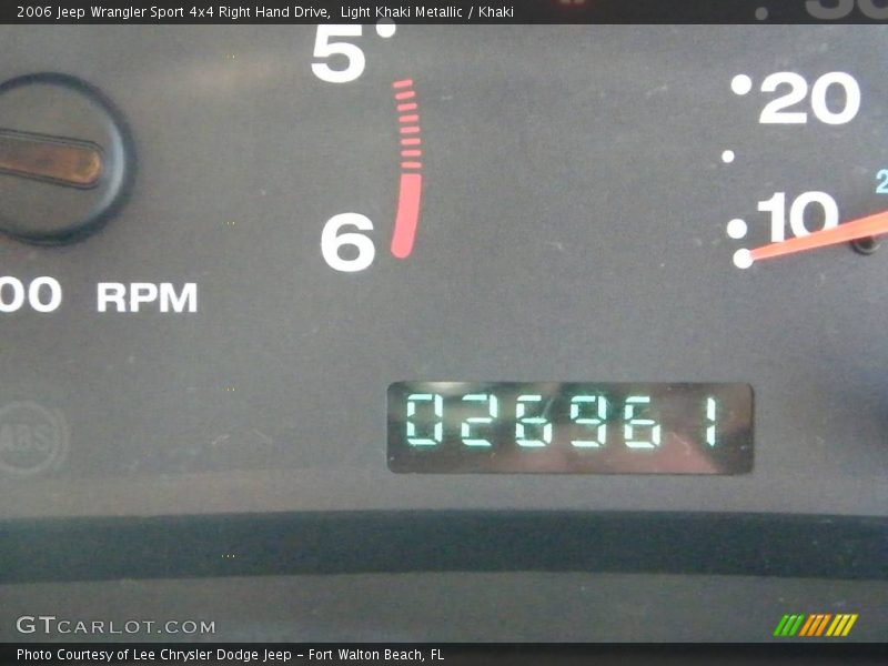 Light Khaki Metallic / Khaki 2006 Jeep Wrangler Sport 4x4 Right Hand Drive