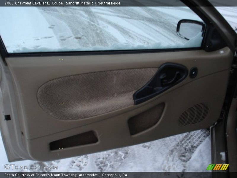 Sandrift Metallic / Neutral Beige 2003 Chevrolet Cavalier LS Coupe